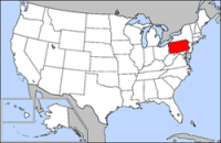 Mapa Pensilvania EE UU