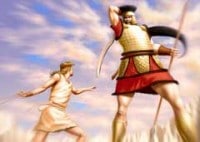 El gigante Goliat y David
