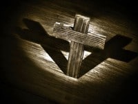 La Cruz de madera Jesus
